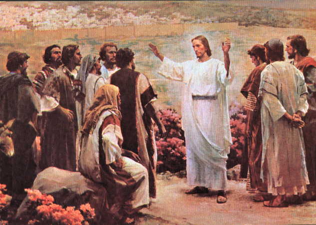 Jesús instruye a sus Apóstoles